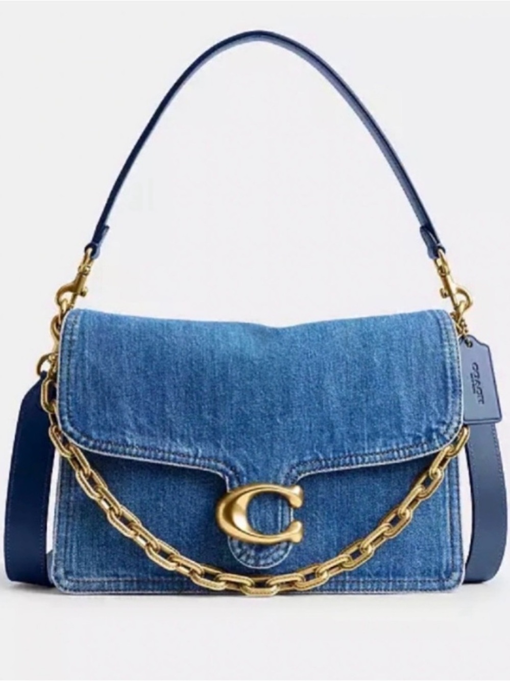 Coach Tabby 30 with Chain Denim Handbag